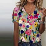 Blouse À Imprimé Floral Coloré