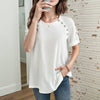 Blouse Décontractée De Couleur Unie
