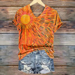 T-Shirt Imprimé Abstrait Coloré