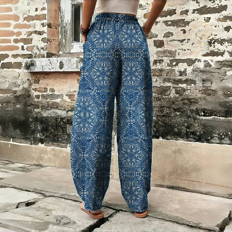 Pantalon Imprimé Ethnique Vintage