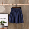 Short Décontracté De Couleur Unie