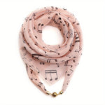 Écharpe Vintage À Notes De Musique