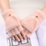 Gants Chauds De Couleur Unie