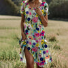 Robe À Imprimé Floral Coloré