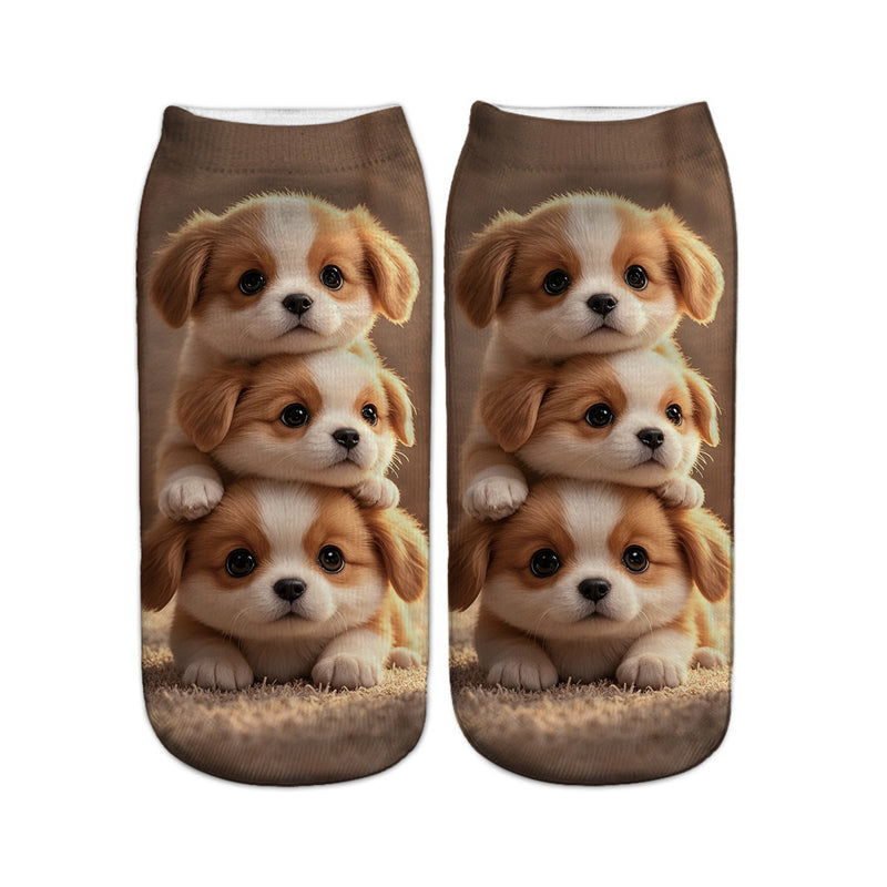 Chaussettes Décontractées À Imprimé Animal