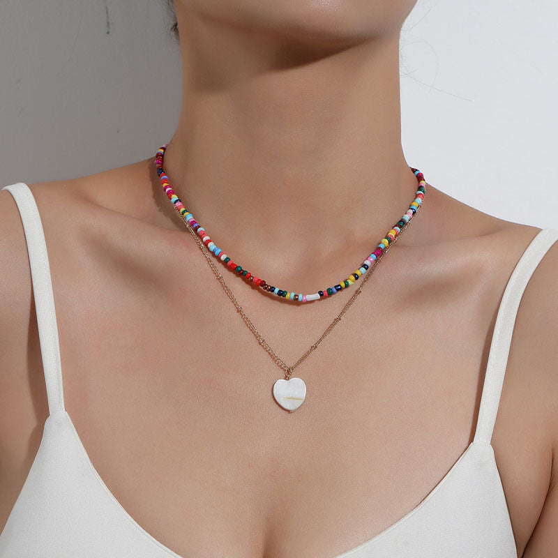 Collier Pendentif Coeur Bohème