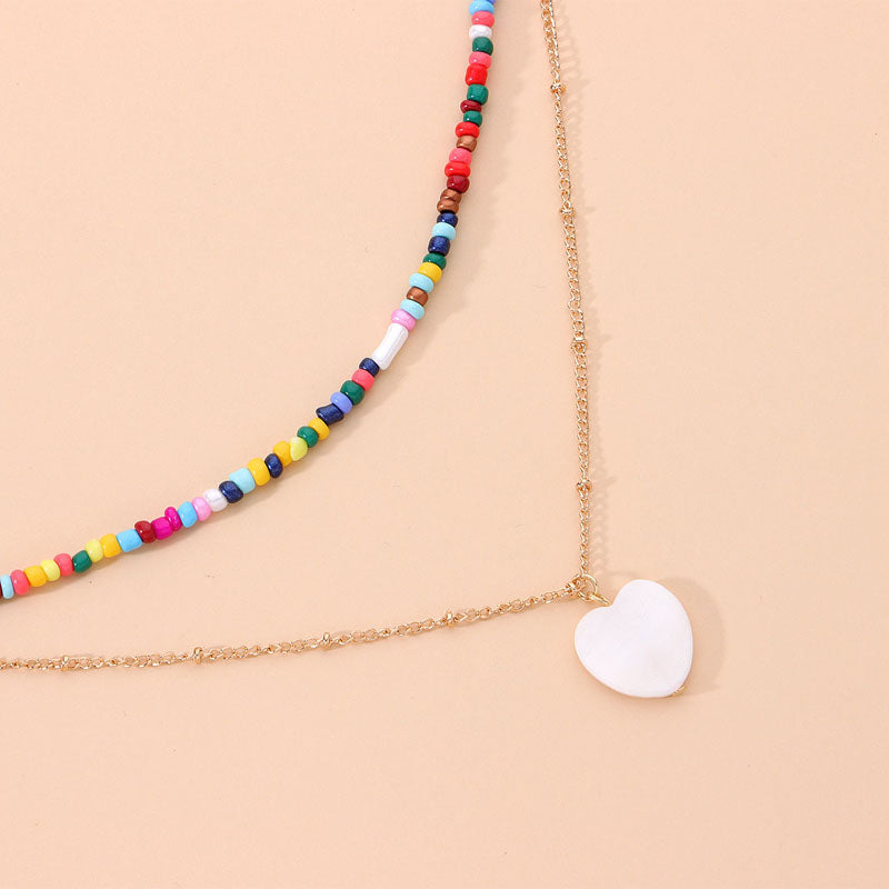 Collier Pendentif Coeur Bohème