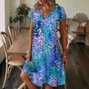 Robe Vintage À Imprimé Feuilles