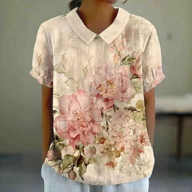 Blouse Vintage À Imprimé Floral