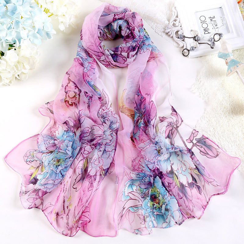 Écharpe À Imprimé Floral Vintage