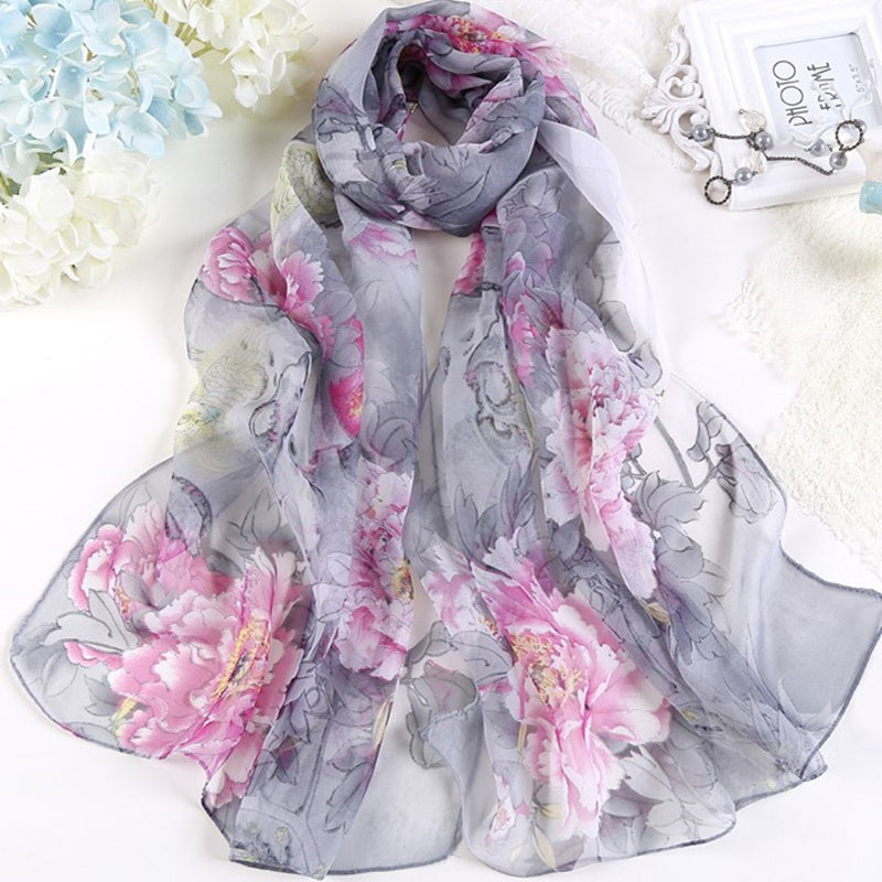 Écharpe À Imprimé Floral Vintage