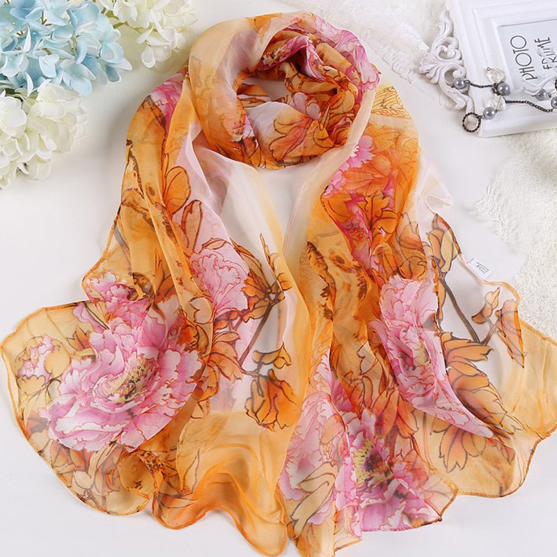 Écharpe À Imprimé Floral Vintage