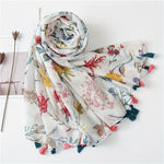 Écharpe À Imprimé Floral Vintage