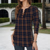 【Manches Longues】Blouse À Carreaux Vintage