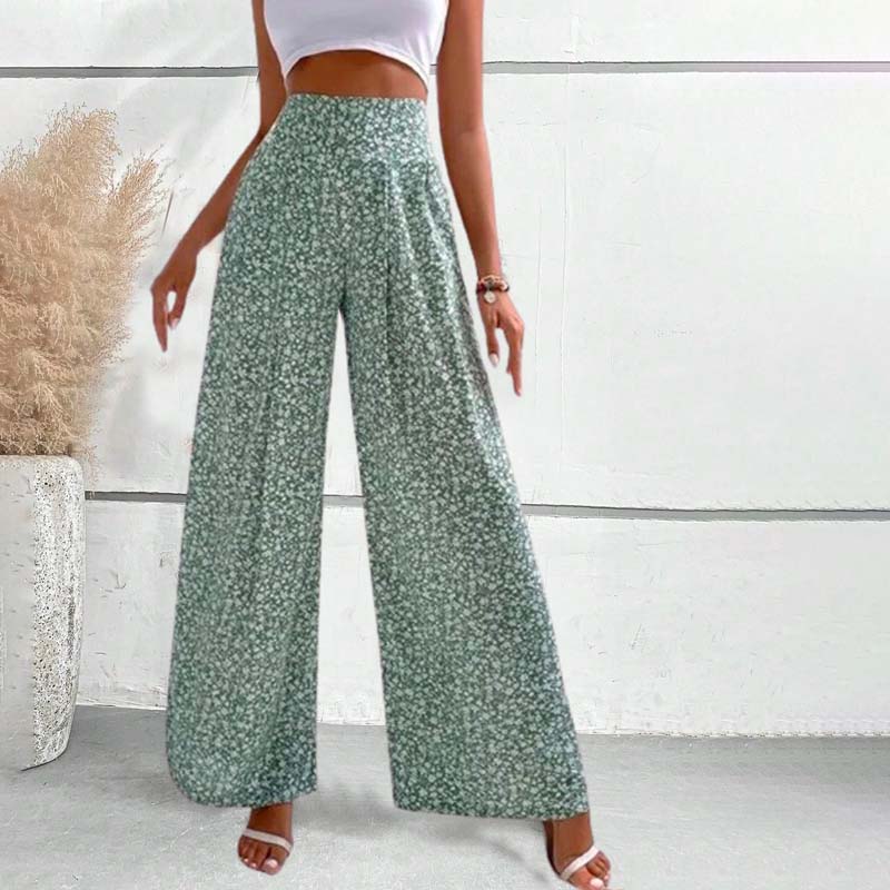 Pantalon À Fleurs Décontracté