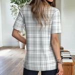 Blouse À Carreaux Décontractée