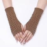 Gants Tricotés De Couleur Unie