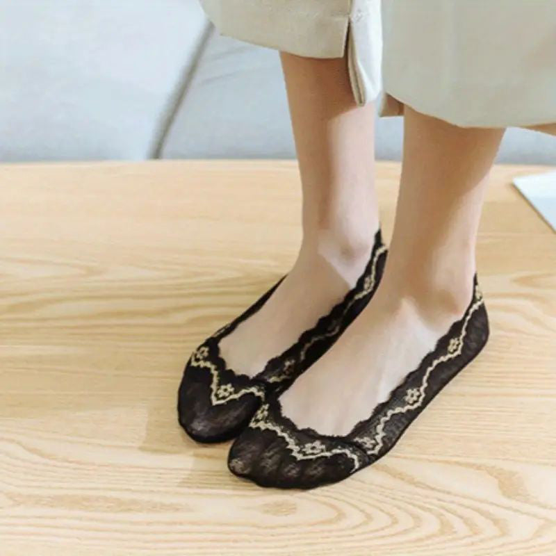 Chaussettes Respirantes En Dentelle