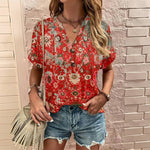 Blouse Décontractée Vintage