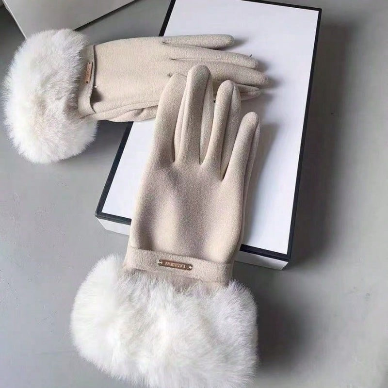 Gants Chauds De Couleur Unie