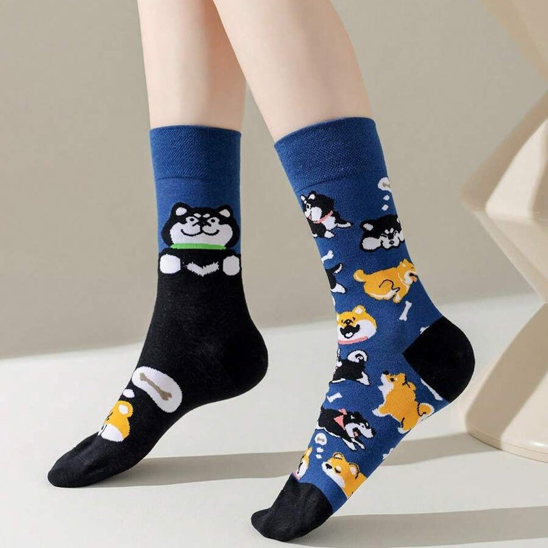 Chaussettes Asymétriques À Imprimé Animal