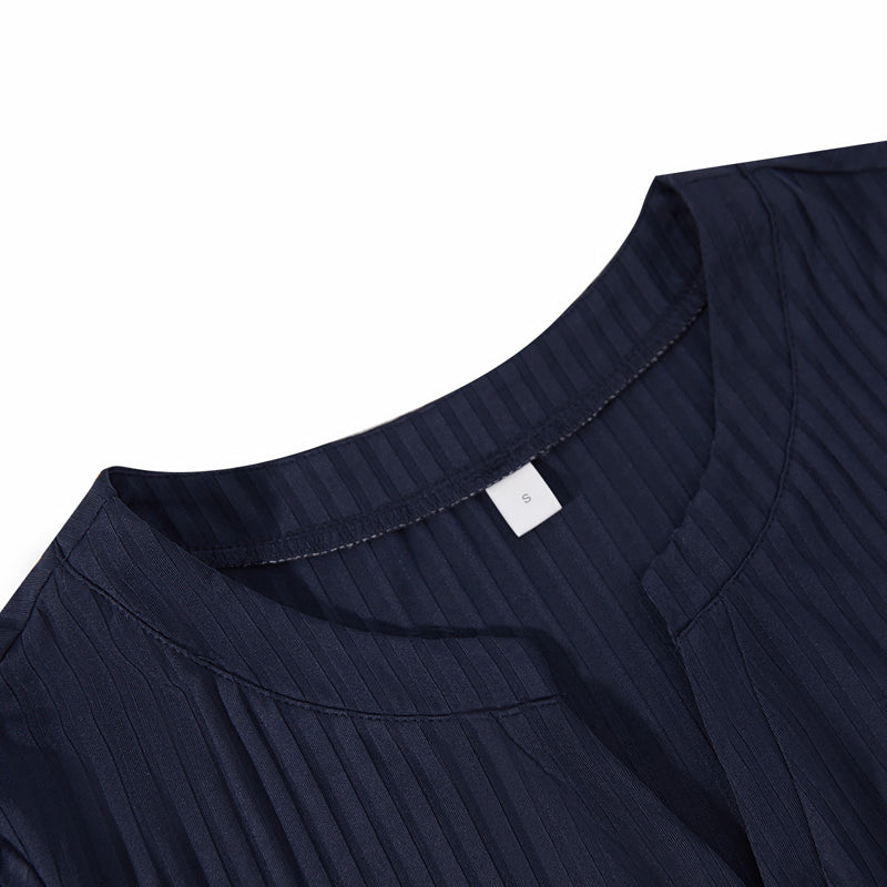 Blouse Décontractée De Couleur Unie