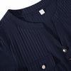 Blouse Décontractée De Couleur Unie