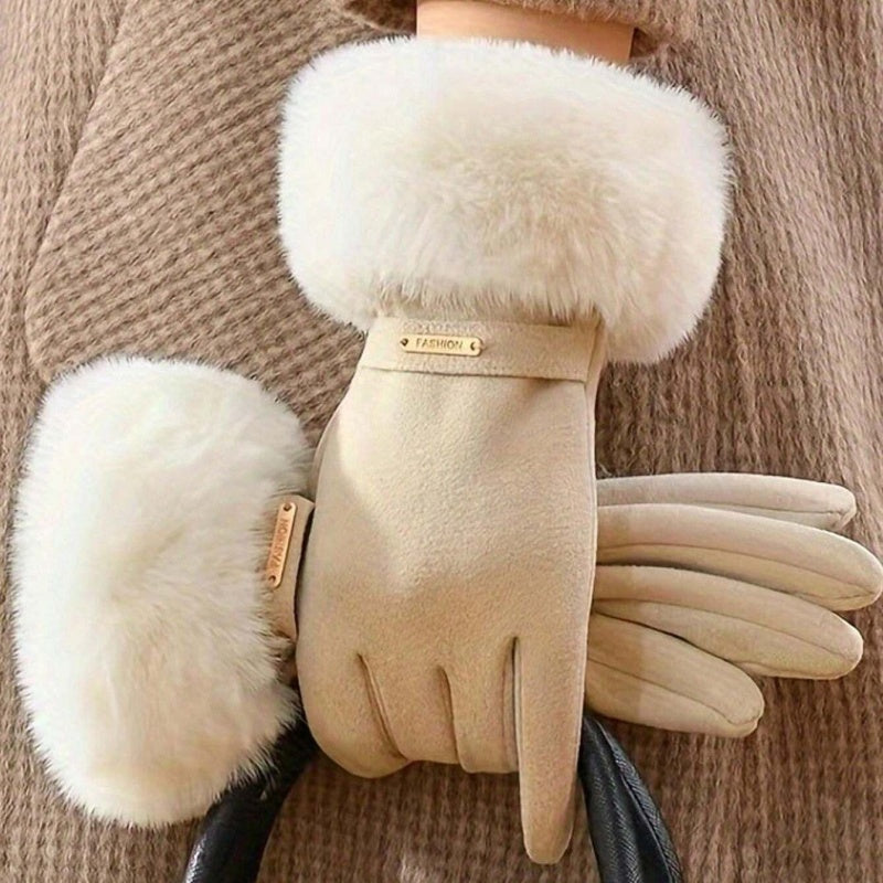 Gants Chauds De Couleur Unie
