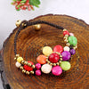 Bracelet Floral Tissé À La Main