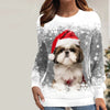 Sweat-Shirt De Noël Imprimé Chien