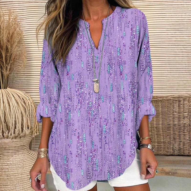 【Manches Longues】Blouse Imprimée Décontractée