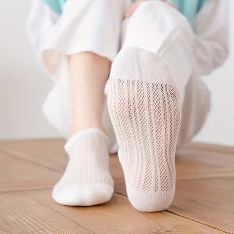 Chaussettes Respirantes De Couleur Unie