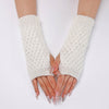 Gants Tricotés De Couleur Unie