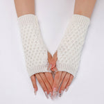 Gants Tricotés De Couleur Unie