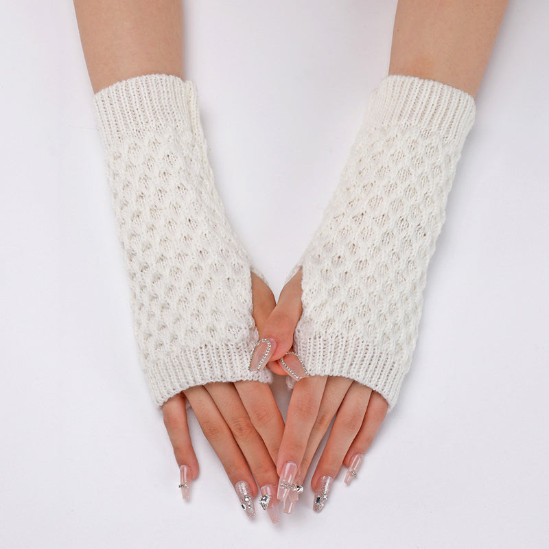 Gants Tricotés De Couleur Unie