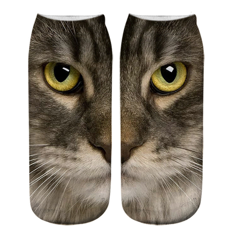 Chaussettes Créatives À Imprimé Chat