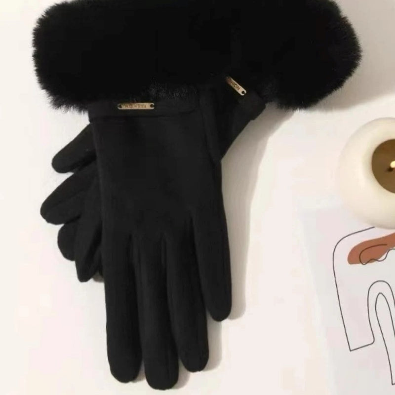 Gants Chauds De Couleur Unie