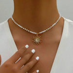Collier Pendentif Soleil Bohème