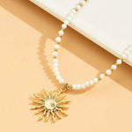 Collier Pendentif Soleil Bohème