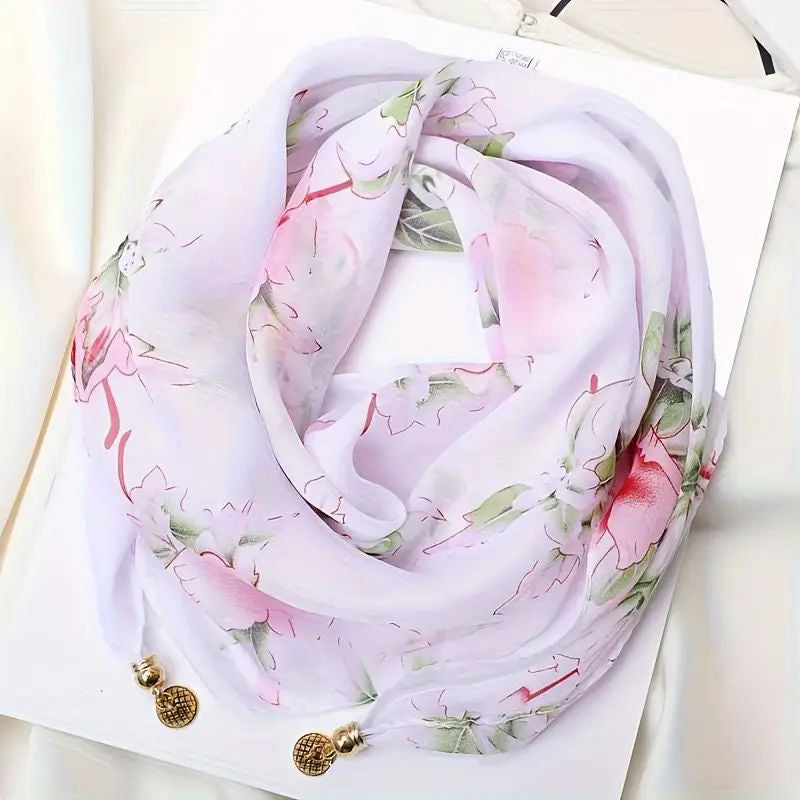 Écharpe Décontractée À Imprimé Floral