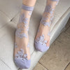 Chaussettes Respirantes En Jacquard Fleuri