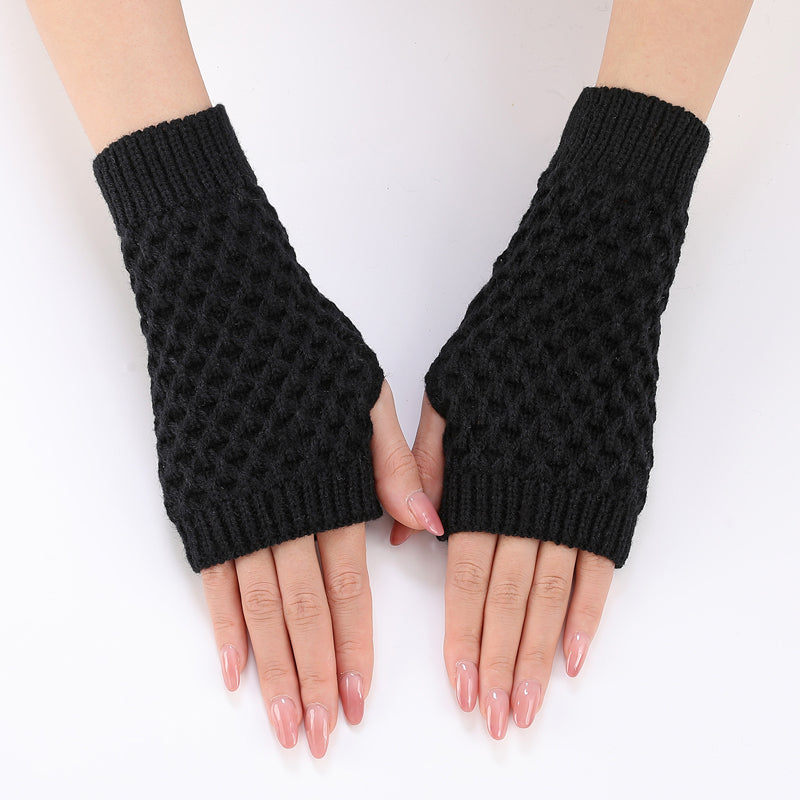 Gants Tricotés De Couleur Unie