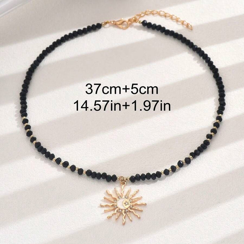 Collier Pendentif Soleil Bohème