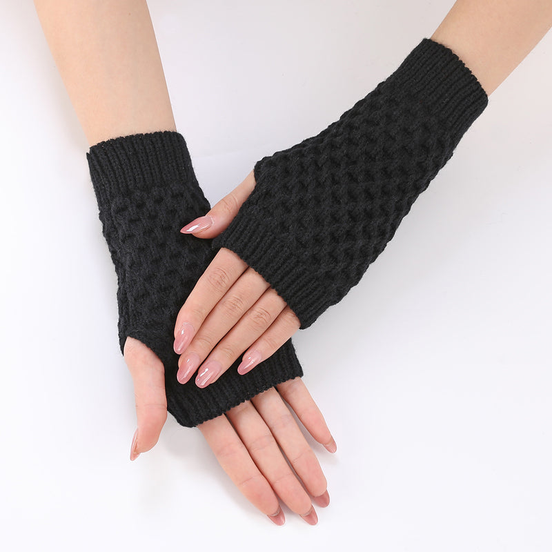 Gants Tricotés De Couleur Unie
