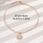 Collier Pendentif Soleil Bohème