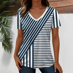 T-Shirt Rayé Décontracté