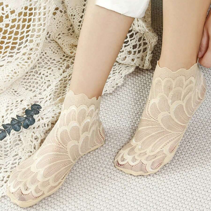 Chaussettes Respirantes En Dentelle