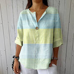 Blouse Décontractée À Blocs De Couleurs