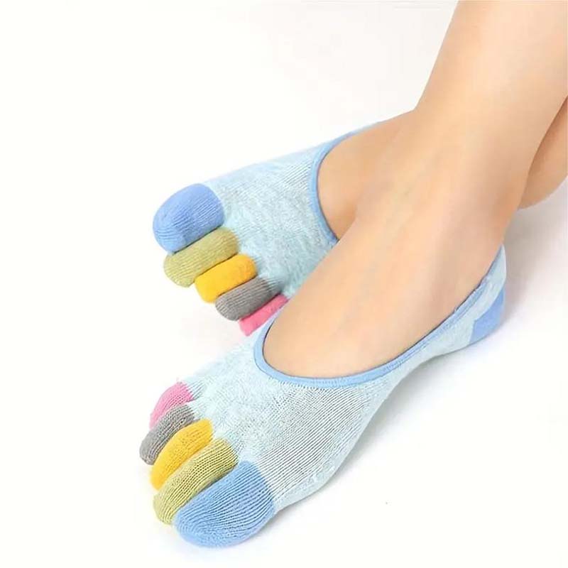 Chaussettes Décontractées À 5 Doigts Coloré