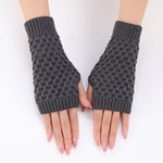 Gants Tricotés De Couleur Unie